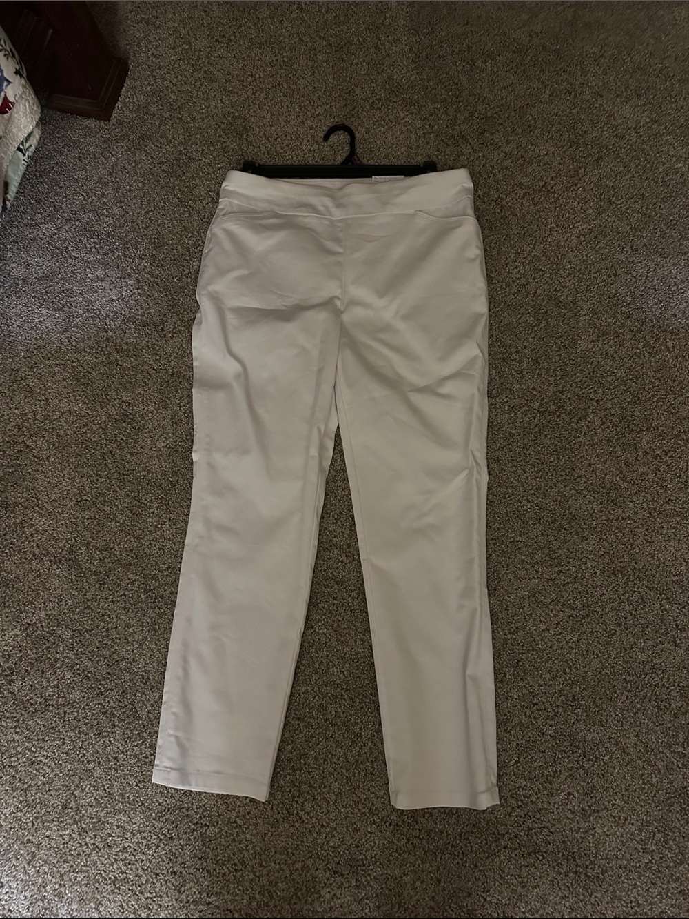 croft & barrow White Straight Leg Ponte Pants